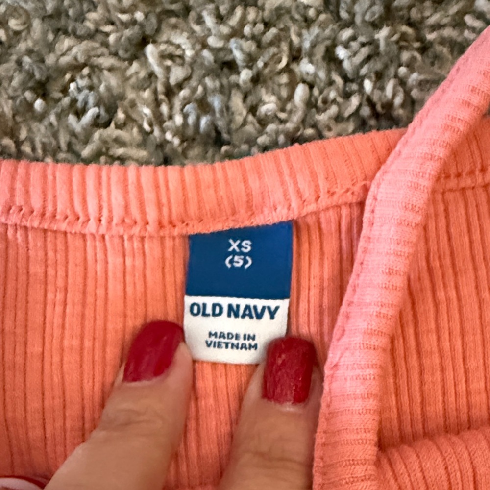 Old Navy Coral Ribbed Camisole - Picture 2 of 3
